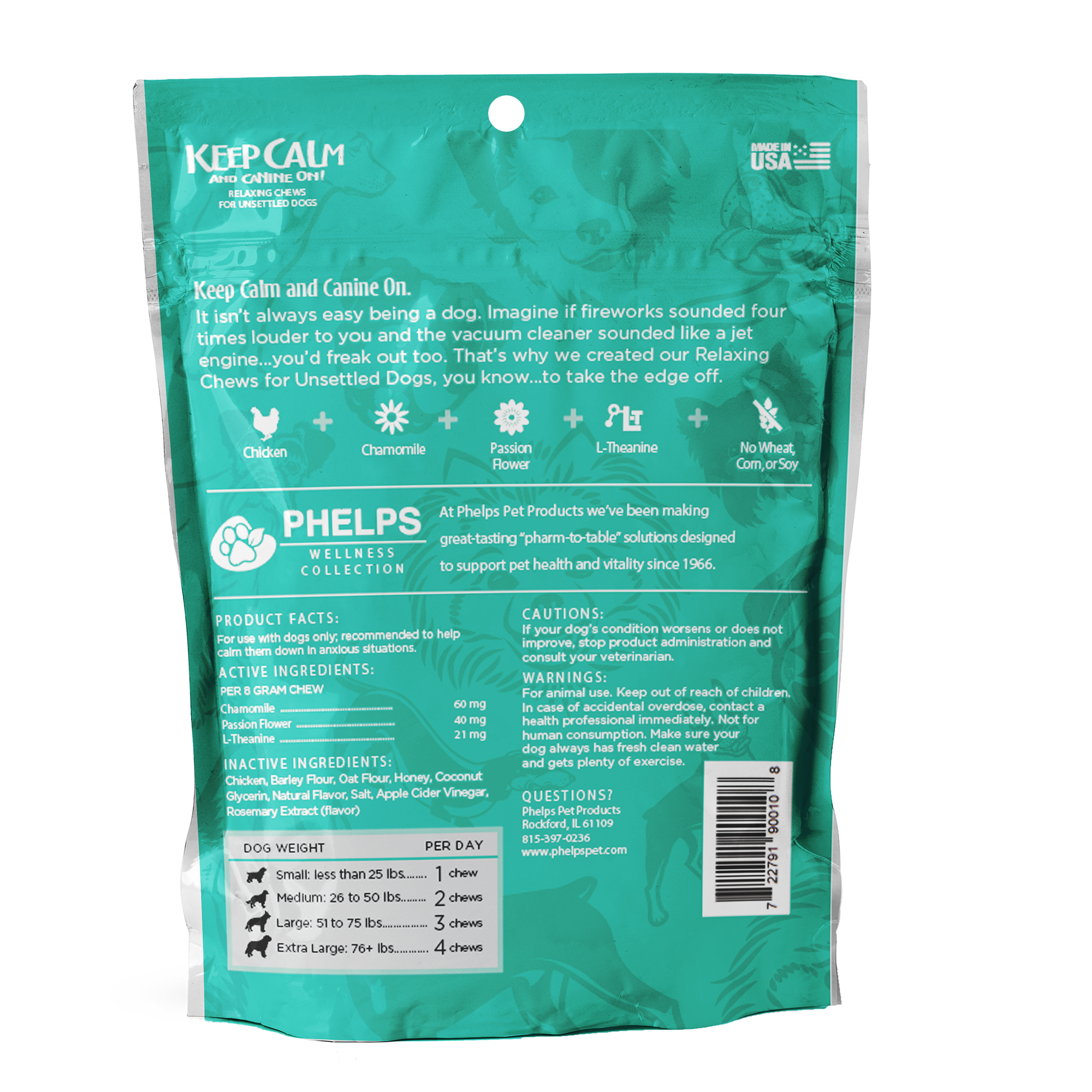 Keep Calm & Canine On! Relaxing Chews Chicken Flavor