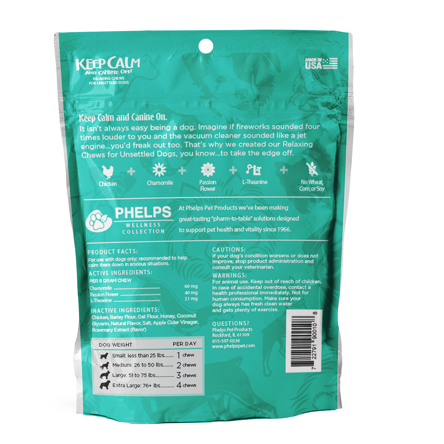 Keep Calm & Canine On! Relaxing Chews Chicken Flavor